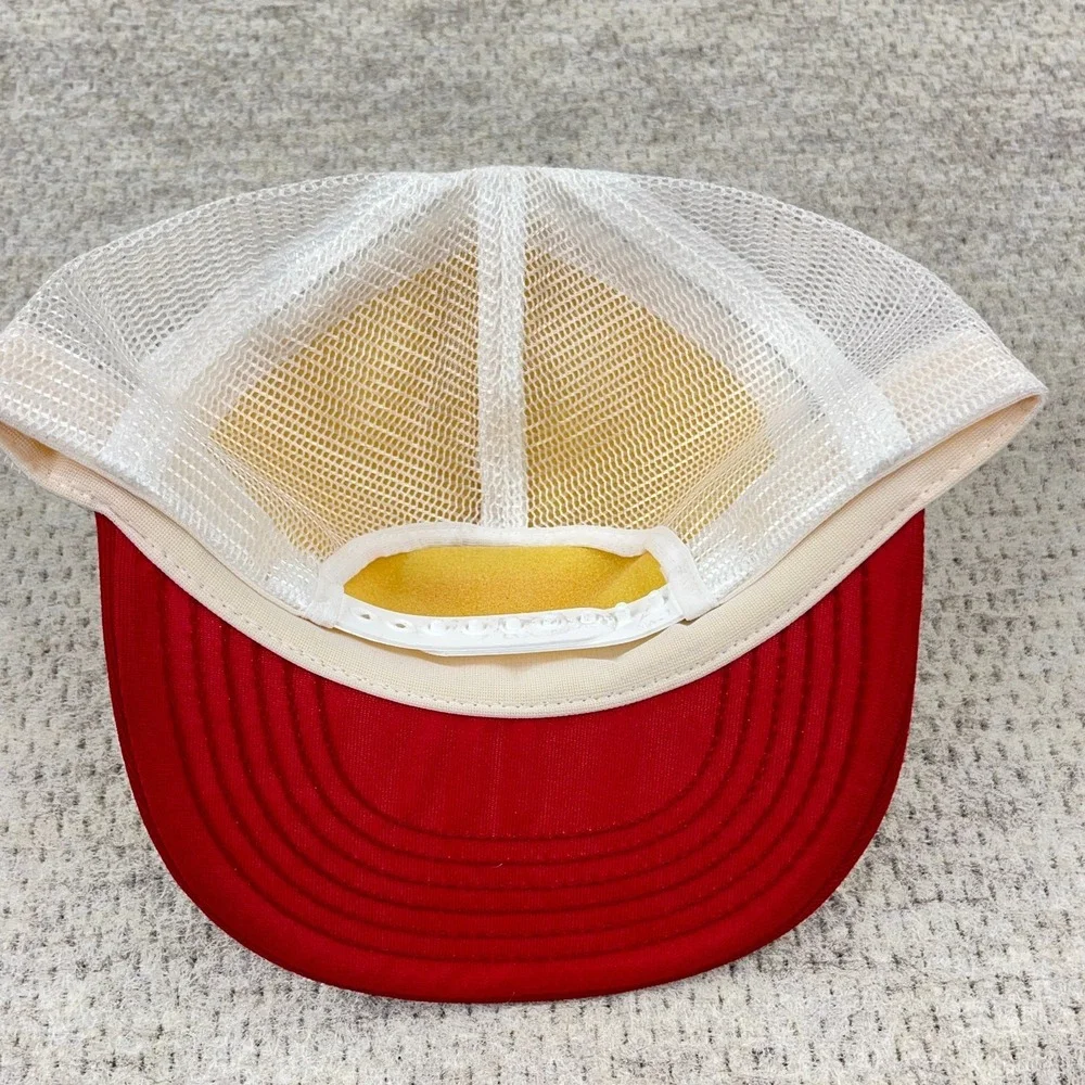 Vintage Pittston Coal Trucker Hat‎ Cap Made In USA Mine 80s 90s Red White Mesh